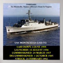USS MONTICELLO (LSD-35) POSTER
