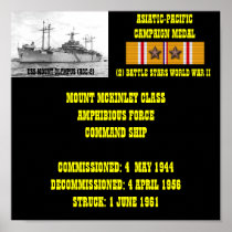 USS MOUNT OLYMPUS (AGC-8) POSTER