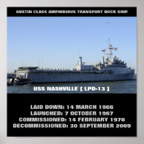 USS NASHVILLE ( LPD-13 ) POSTER