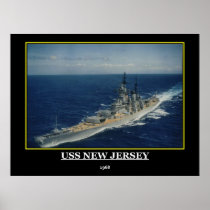 USS New Jersey 1968 Poster
