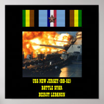 USS NEW JERSEY (BB-62) POSTER