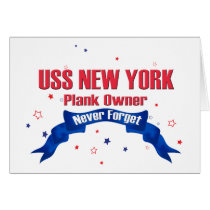 USS New York Plank Owner cards