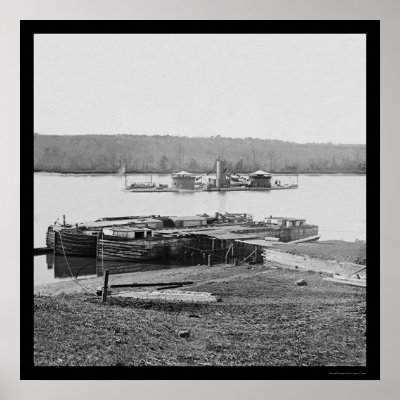 USS Onondaga on the James River, VA 1864 Posters by lc_civilwar