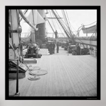 USS Pawnee in Charleston Harbor, SC 1864 Poster