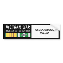 USS SARATOGA VIETNAM WAR VETERAN BUMPER STICKERS