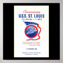 USS ST. LOUIS  (LKA-116) POSTER