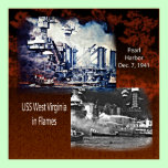 USS West Virgina, Pearl Harbor 1941 Poster posters