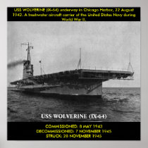 USS WOLVERINE (IX-64) POSTER