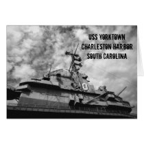 battleships, ships, uss yorktown, south carolina, places, travel, harbor, military, retired war ships, photography, ginette, Card with custom graphic design
