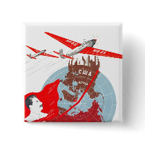 USSR CCCP Cold War Soviet Union Propaganda Posters Pinback Buttons