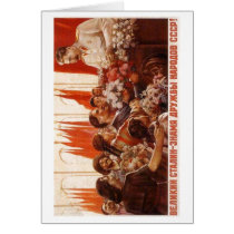 USSR CCCP Cold War Soviet Union Propaganda Posters Greeting Cards