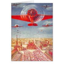 USSR CCCP Cold War Soviet Union Propaganda Posters Greeting Cards