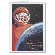 USSR CCCP Cold War Soviet Union Propaganda Posters Greeting Card