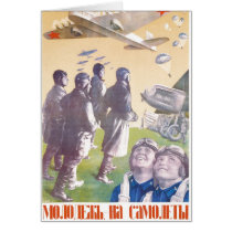 USSR CCCP Cold War Soviet Union Propaganda Posters Card