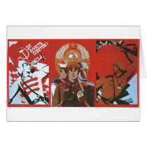 USSR CCCP Cold War Soviet Union Propaganda Posters Greeting Cards