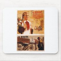 USSR CCCP Cold War Soviet Union Propaganda Posters Mouse Pads