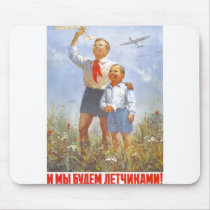 USSR CCCP Cold War Soviet Union Propaganda Posters Mousepad
