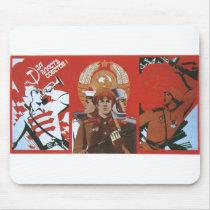 USSR CCCP Cold War Soviet Union Propaganda Posters Mouse Pad