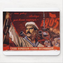 USSR CCCP Cold War Soviet Union Propaganda Posters Mouse Pad