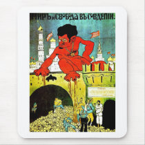 USSR CCCP Cold War Soviet Union Propaganda Posters Mouse Pad