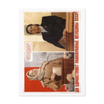 USSR CCCP Cold War Soviet Union Propaganda Posters Postcard