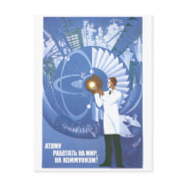 USSR CCCP Cold War Soviet Union Propaganda Posters Post Card