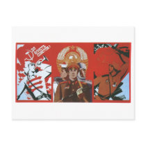 USSR CCCP Cold War Soviet Union Propaganda Posters Postcard