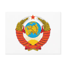 USSR Coat of Arms Postcard by FlagTshirts USSR Coat of Arms Postcard