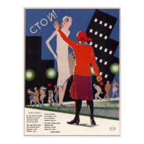 USSR Soviet Propaganda Stop night life! 1929 Print