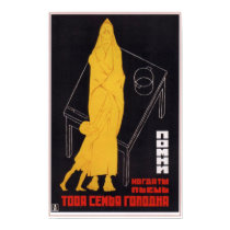 USSR Soviet Union Anti-Alcohol 1930 Poster