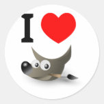 ¿Usted ama el GIMP? ¡Muéstrelo! Pegatina