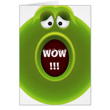 ¡Usted me hizo el "wow"! El dibujo animado sorpren Tarjetón
