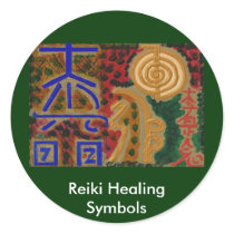 USUI REIKI symbols Round Stickers