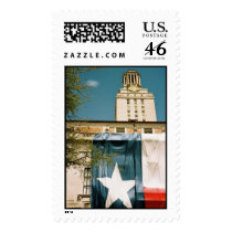 UT Tower with Texas Flag Postage