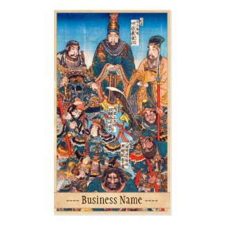Utagawa Kuniyoshi Legendary Suikoden heroes Business Card Template