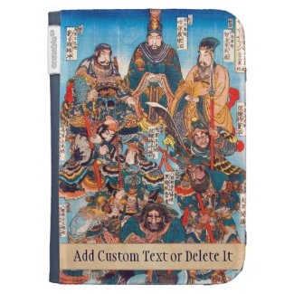 Utagawa Kuniyoshi Legendary Suikoden heroes Kindle Keyboard Cases