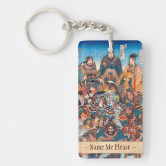 Utagawa Kuniyoshi Legendary Suikoden heroes Rectangle Acrylic Key Chain