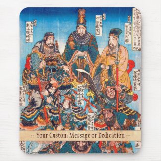 Utagawa Kuniyoshi Legendary Suikoden heroes Mousepads