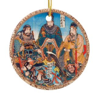 Utagawa Kuniyoshi Legendary Suikoden heroes Ornaments