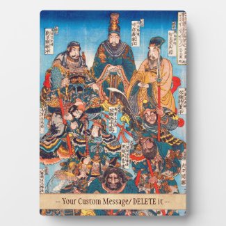 Utagawa Kuniyoshi Legendary Suikoden heroes Plaques
