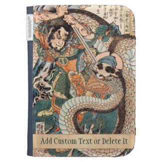 Utagawa Kuniyoshi suikoden hero fighting snake art Kindle 3G Cover