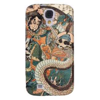 Utagawa Kuniyoshi suikoden hero fighting snake art Samsung Galaxy S4 Cover