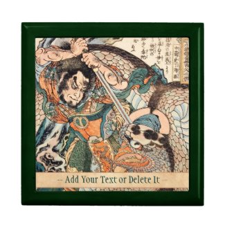 Utagawa Kuniyoshi suikoden hero fighting snake art Gift Boxes