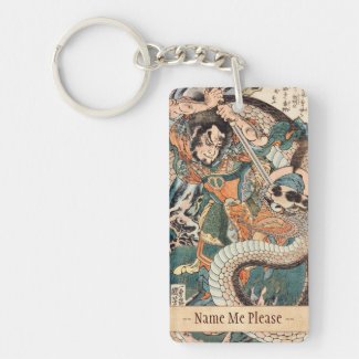 Utagawa Kuniyoshi suikoden hero fighting snake art Acrylic Keychain