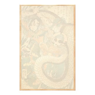 Utagawa Kuniyoshi suikoden hero fighting snake art Customized Stationery