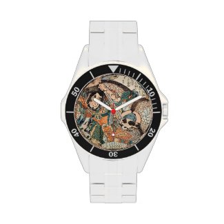 Utagawa Kuniyoshi suikoden hero fighting snake art Wristwatches