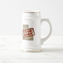 Utah Born - Stamp on Map Mug