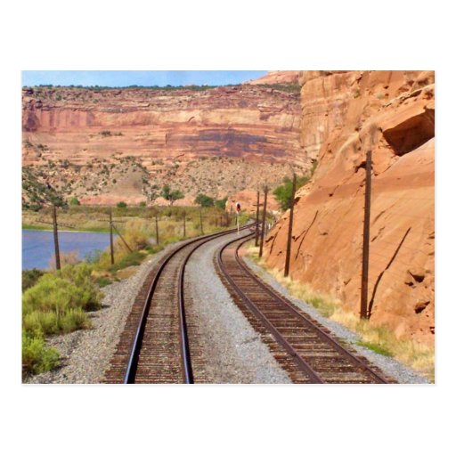 Utah Canyons Train Tracks Post Cards