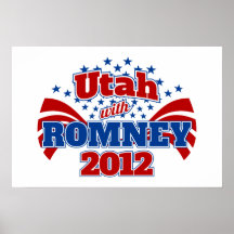 Utah con Romney 2012 Poster