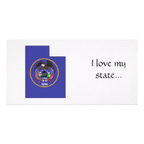 Utah Flag Map photo cards by usaflags Utah Flag Map photo cards